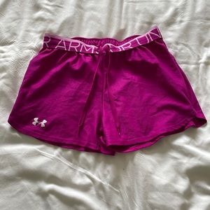 Magenta under armour shorts